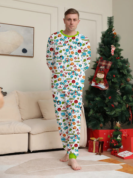 Festive Elk Family Pyjama Set - Red & Green Plaid
