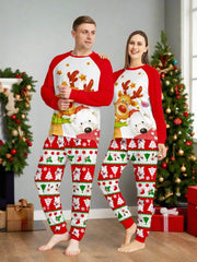 Festive Family Pyjama Set with Reindeer & Polar Bear Prints