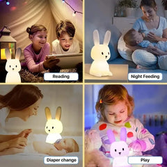 Touch Sensor Rabbit LED Night Light for Kids