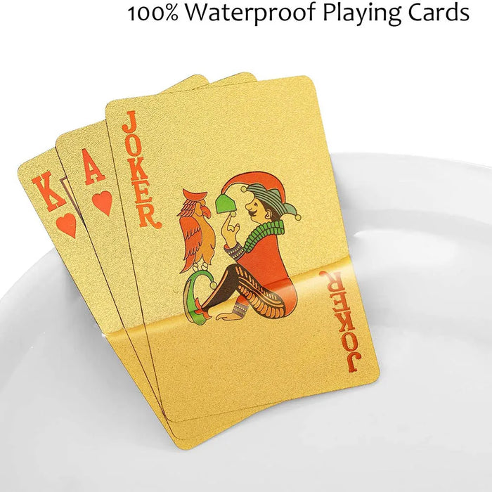 Golden Glimmer Waterproof Playing Cards, image 2