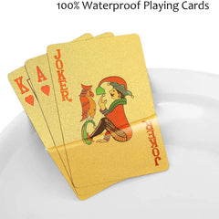 Golden Glimmer Waterproof Playing Cards