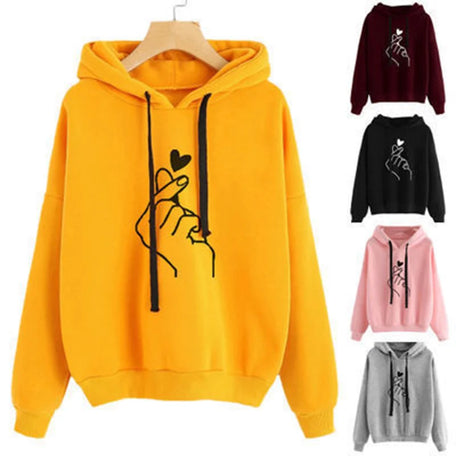 Women's Fleece Hoodie – Oversized Casual Hooded Sweatshirt with Pockets