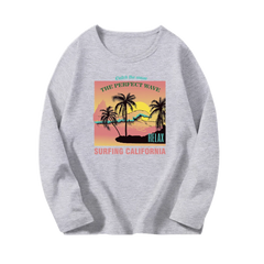 Girls' Paris Eiffel Tower Long-Sleeve Cotton T-Shirt