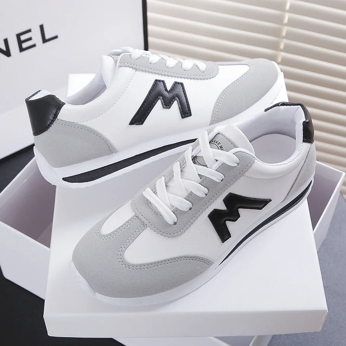 Stride Elegance: Women's Casual Leather Sneakers, image 2