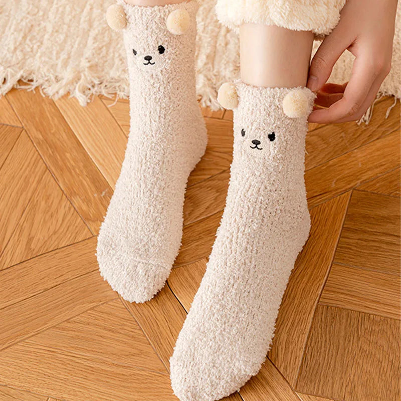 Women's Fluffy Teddy Bear Socks