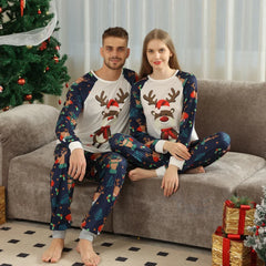 Festive Family Christmas Pyjamas Set - Cosy Elk Design