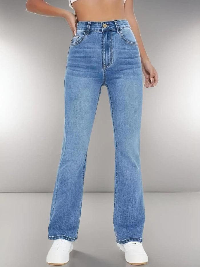 High Rise Vintage Wash Relaxed Fit Jeans, image 2