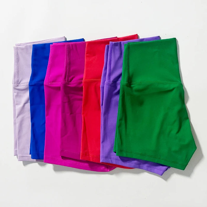 Women's High-Waisted Seamless Gym Shorts, Yoga & Running, image 2
