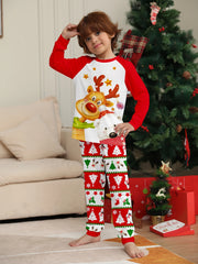 Festive Family Pyjama Set with Reindeer & Polar Bear Prints