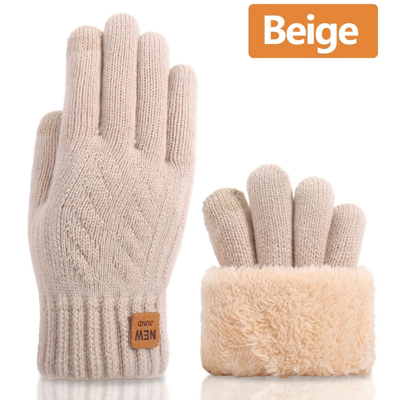 Women's Cable Knit Touchscreen Gloves, Plush Lined