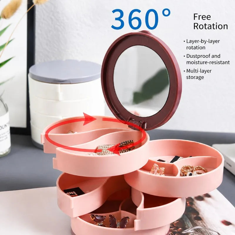 Rotating Jewellery Box with Mirror