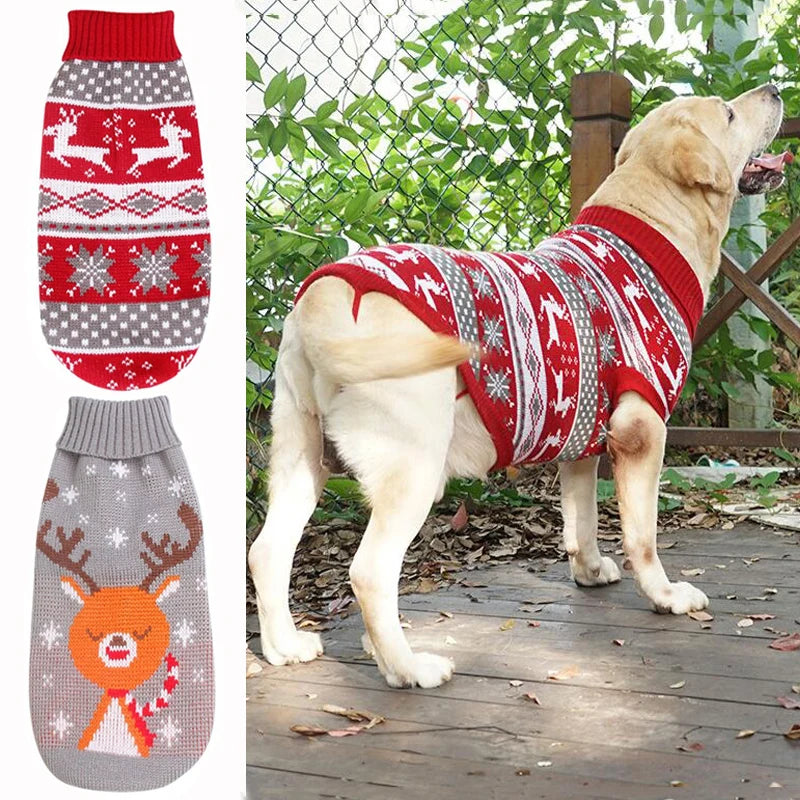 Christmas Knitted Dog Jumper