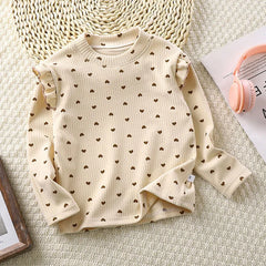 Baby Girls’ Floral Long-Sleeve Cotton Blouse