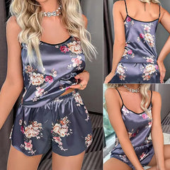 Silk Satin Cami & Shorts Pyjama Set