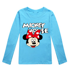 Girls' Minnie Long-Sleeve Cartoon T-Shirt – Fun & Casual
