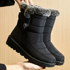 Women's Faux Fur Lined Low Heel Winter Boots