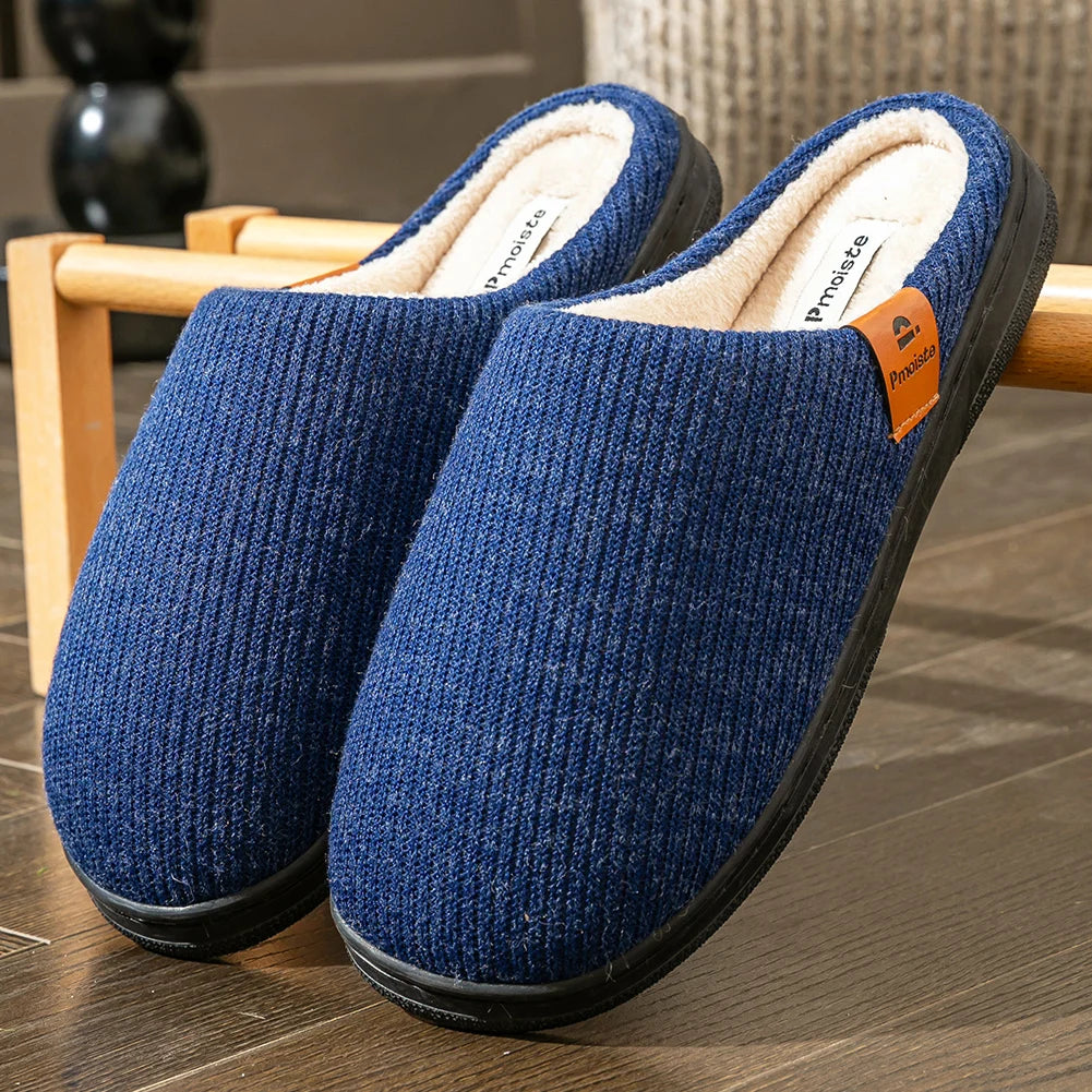 Men's Memory Foam Slippers, Non-Slip Sole, UK 6.5 to 15