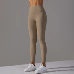 Women's High-Waisted Naked Feel Leggings – Seamless Yoga & Gym Workout Tights