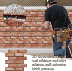10pcs Self-Adhesive 3D Wall Panels – Waterproof Peel & Stick Tiles