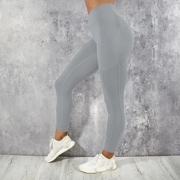 Women's High-Waisted Seamless Leggings, Yoga & Gym Tights with Pockets, image 2