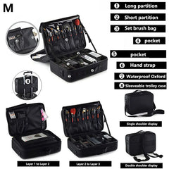 Large Makeup Case with Adjustable Dividers