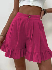 Women's High-Waisted Wide-Leg Shorts – Loose Fit Summer Casual
