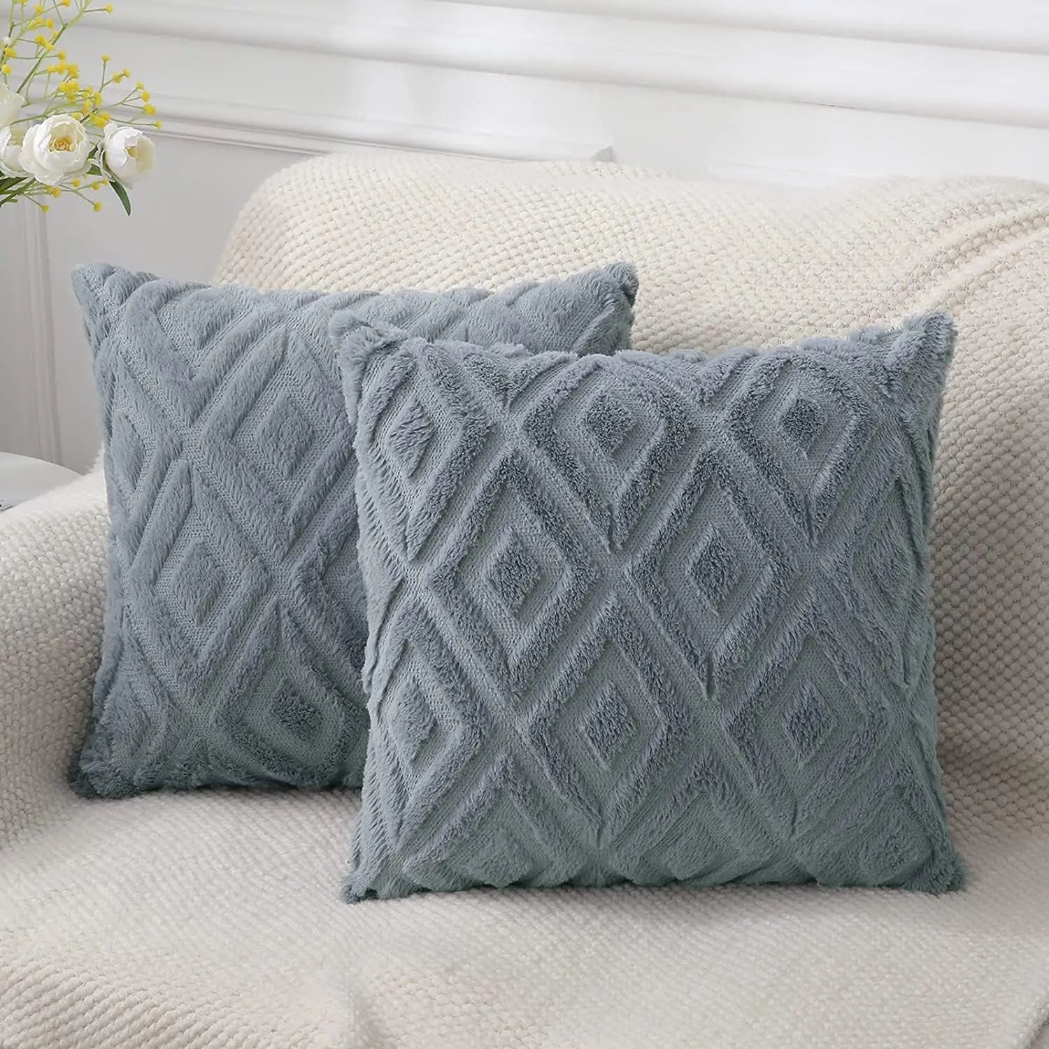 Velvet Diamond Cushion Cover, 45 x 45 cm
