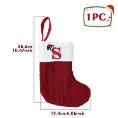 Mini Knitted Letter Stocking Decoration