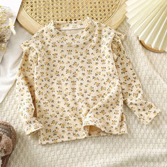 Baby Girls’ Floral Long-Sleeve Cotton Blouse