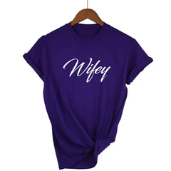 Hubby & Wifey Matching T-Shirt – Funny Casual Cotton Tee for Women