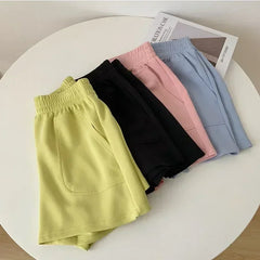 Women's High-Waisted Sports Shorts – Soft, Stretchy Yoga & Gym Shorts