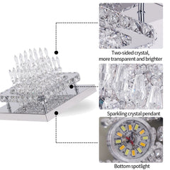 Modern Luxury Crystal LED Chandelier – Elegant Raindrop Pendant Light