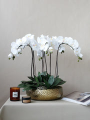 Elegant Orchid Silk Flower Arrangement