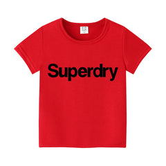 3D Letter Print Kids T-Shirt – Unisex Short Sleeve Cotton Tee