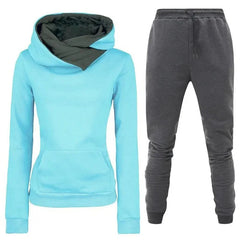 Women's Fleece-Lined Tracksuit – Hooded Sweatshirt & Joggers Set