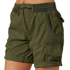 Women's Plus-Size Cargo Shorts – Loose-Fit Summer Hiking Shorts with Pockets