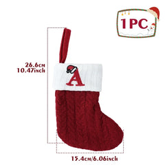 Mini Knitted Letter Stocking Decoration