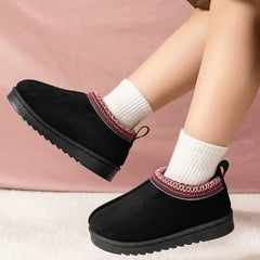 Girls' Striped Cuff Winter Boots