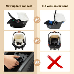 3-in-1 Luxurious Baby Stroller – High Landscape Travel Pram with Baby Carrier