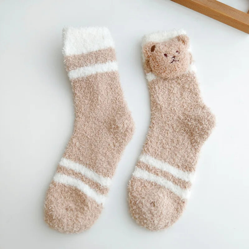 Women's Fluffy Teddy Bear Socks