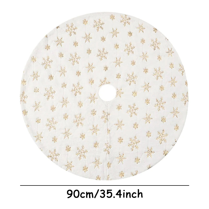 White Faux Fur Christmas Tree Skirt, 78, 90 or 122cm