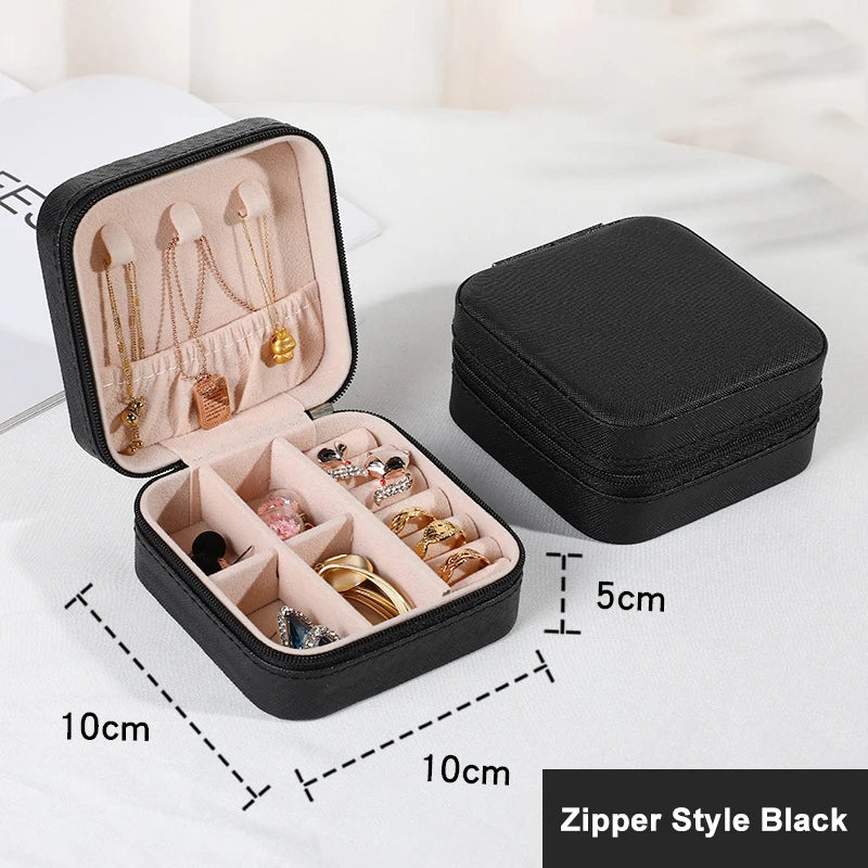 Travel Jewellery Case with Zip, 10 cm