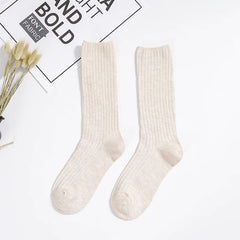 Women's Ribbed Crew Socks