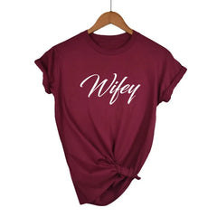 Hubby & Wifey Matching T-Shirt – Funny Casual Cotton Tee for Women