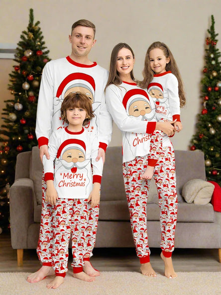 Cosy Family Christmas Pyjamas - Santa & Reindeer Prints