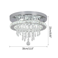 Minimalist Square Crystal LED Ceiling Light – Modern Flush Mount Chandelier