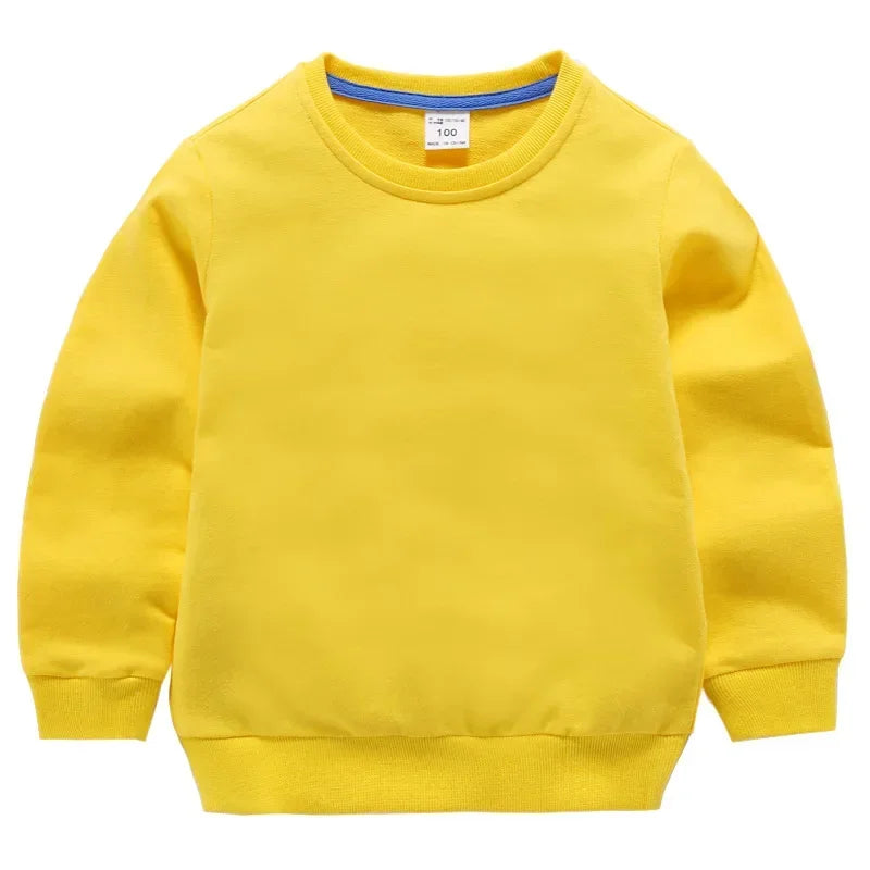 Kids' Cotton Crew Neck Sweatshirt, 10 Colours