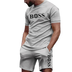 Men’s 2-Piece Sportswear Set – Short-Sleeve T-Shirt & Joggers