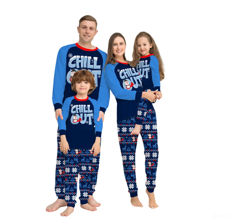 Festive Family Christmas Pyjamas Set with Snowman Print