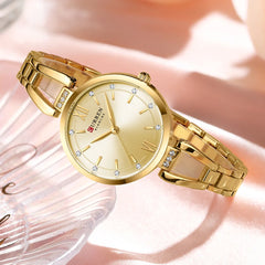 CURREN Luxury Quartz Watch with Rhinestones